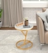 Y Metal Side Table in Gold Colour
