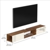 BLUEWUD Darien Engineering Wood Wall Mount TV Entertainment Unit Set Top Box Stand/TV Cabinet Panel with Shelves for Books & D�cor Display Unit Bed Living Room Upto 60 Inches (Brown Maple & White)