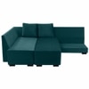 Melo 3 Seater Fold Out Sofa cum Bed in Teal Colour