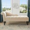 andres Fabric Chaise Launger in Beige Colour