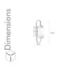 Oasis Glass and Metal Wall Light