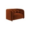 Homro Velvet 1 Seater Sofa in Orange Colour