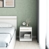 Kane Bed Side Frosty White Finish