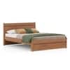 Basel Solid Wood Queen Size Non Storage Bed In Amber Walnut Finish