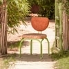 Dastoori Stainless Steel Outdoor Dining Chair in Beige Colour