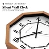 Geometry of Time Wooden Octagon Wall Clock