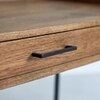 Gabrielle Solid Wood Desk with Metal Fram in Natural Finish