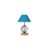 Haven Turquoise Jute Table lamp with Wood & Iron Base