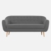Colam Velvet 3 Seater Sofa in Dark Grey Colour