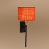 Devansh Metal Electric Wall Light in Black Colour with Orange Shade Count of 1 Light