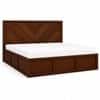 Vanya Solid Wood Compact King Bed Hydraulic Storage Provincial Teak Finish Mattress 72 x 72 Inches