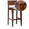 Smith Solid Sheesham Wood Bar Chair In Teak Finish