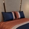 Stoa Paris 300TC UltrSatin Super King Bedsheet with 2 Pillow Covers Satin Super Champagne Blue
