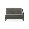 Abbey Sectional Sofa (Colour : Ash Grey Velvet, Cushion : Soft, Seater : Left Aligned 2 Seater + Left Aligned Chaise)