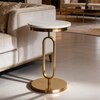 Aurora Metal Side Table in Gold Colour