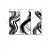 Truss White Black Pieces Wispy Brush Strokes Canvas Canvas Wall Prints Set of 3 Multicolor Matte