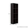Hexa Engineered Wood Bookshelf Multipurpose Storage Rack in Flower Wenge Colour