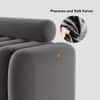 Wooden Twist Veylo Modern Line Design Bench with Round Back Pillow in Grey Colour
