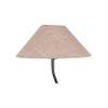 Adalyn Beige Natural Fiber Floor Lamp with Black Iron Base