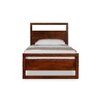 Turner Solid Wood Single  Size Bed Without Storage (Dark Oak Finish)