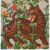 Royal Jungle Tiger Wool Rectangle Carpets Hand Tufted in Multicolour Colour