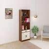 Seonn Engineered Wood Bookshelf wth Drawer and 2 Doors in Maple & Beige