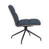 Scandinavian Crown Lounge Chair Blue Matte Finish