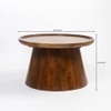 Muguo Solid Wood Coffee Table In Dark Walnut Finish