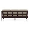 Cairo 3 Seater Wooden Sofa (Macadamia Brown)