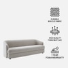 Elegantensemble Wood 3 Seater With Upholstery Non Storage Sofa In Beige Colour