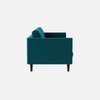 Tharoli Velvet 3 Seater Sofa Teal in Blue Colour