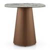 Aeris Metal Side Table in Saturn Spanish Ceramic Finish