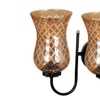Devansh Metal Electric Wall Light in black Colour with Lavender Shade Count of 2 Lights
