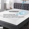 Premium Terry Polyester Fabric Waterproof Mattress White Double 78X83