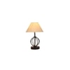 Kailani off-white cotton Table lamp with Iron Base