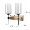Eliante Modern Wall Lights Mild Steel & Glass Material Chrome, Brown & White Finish