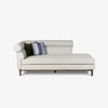 Solace Solid Wood Chaise Sofa in Grey Colour