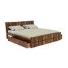 Hainan Platform Storage King Bed In Brown Finish