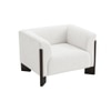 Octavia Boucle Fabric Lounge Chair in White