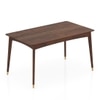 Saar Teak Wood 6 Seater Compact Dining Table In Espresso Teak Finish