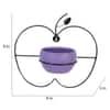 Wall Hanging Apple Planter Set Of 2 In Purple Colour