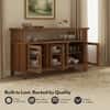 Rhodes 3 Door Solid Wood Sideboard in Amber Walnut Finish