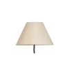 Kilian Off White Fabric Floor Lamp with Black Iron Base