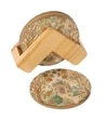 Mughal Garden Majesty Coaster Set with Stand (Set of 4)