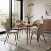 Scandinavian Hemi Dining Chair Matte Beige Finish
