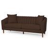 Mid Century Fabric Sofa (Brown)
