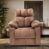 Helios Motorised Recliner Chair for with Rocking Revolving Premium Soft Suede Fabric 1 Seater Chair - Brown