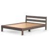 Roverb Engineered Wood Wenge Finish King Size Bed Without Storage