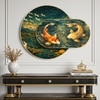 Feng Shui Koi Fish Framed Wall Painting for Living Room 56 x 82 cm