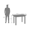 Dane Solid Wood 4 Seater Dining Table with 4 Dane Solid Wood Dining Chair (Finish: Danish Walnut)